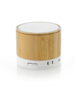 Speaker bluetooth in bamboo