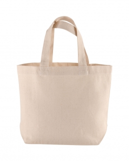 Shopper in cotone con soffietto da 120 gr