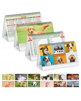 Calendario spiralato da tavolo Cani e Gatti 