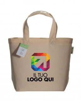 Shopper personalizzate in cotone organico certificato da 120 gr