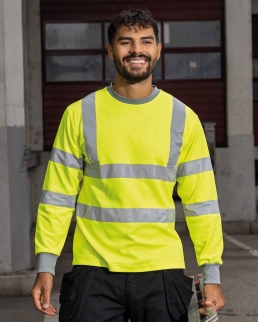 T-shirt alta visibilità a maniche lunghe