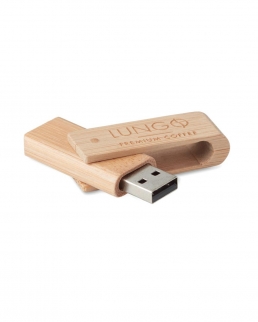 USB girevole in bamboo 1 Gb
