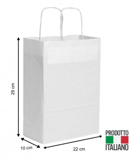 shopper di carta con maniglia ritorta