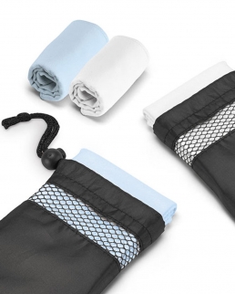 Asciugamano in microfibra con custodia a sacca