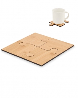 Set di 4 sottobicchieri in bamboo Lepy