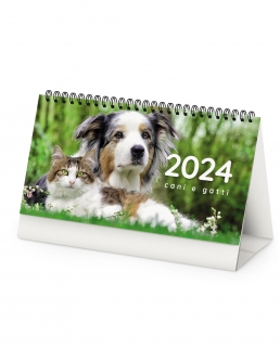 Calendario spiralato da tavolo Cani e Gatti