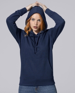 Felpa donna cappuccio leggera french terry