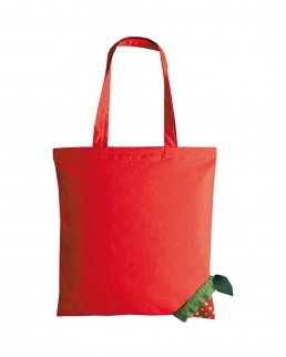 SHOPPER RIPIEGABILE A FORMA DI FRAGOLA