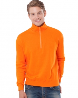 Felpa mezza zip polsini elastici jhk