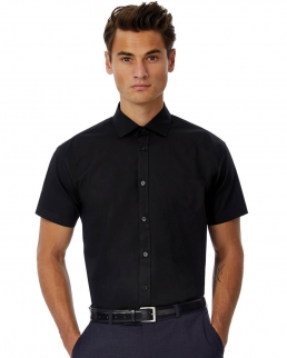 Camicia uomo SSL Poplin Black Tie Elastane