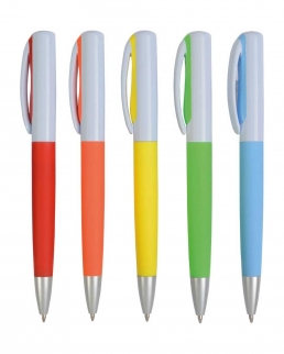 Penna con parte colorata gommata