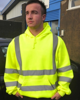 Felpa con cappuccio Hoodie Hi-Vis Classe 3