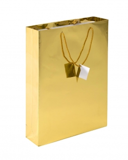 SHOPPER DI CARTA LAMINATA CON BIGLIETTO REGALO