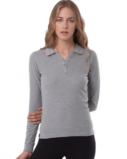 Polo regular donna maniche lunghe