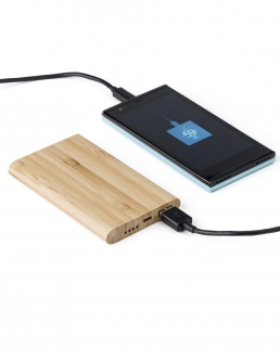 Power Bank in bamboo 4000 mAh Ruby