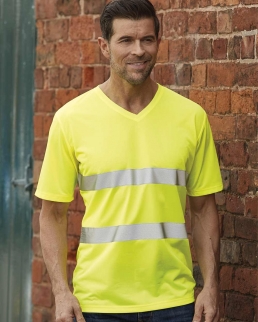 T-shirt scollo a V Hi-Vis Super Light Classe 2