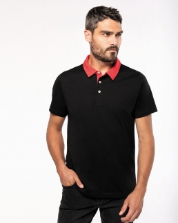 Polo jersey uomo bicolore