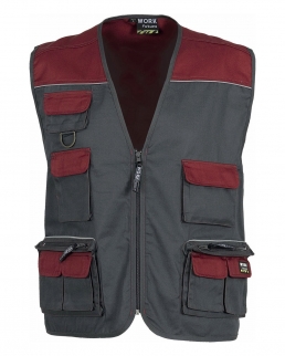 Gilet imbottito combinato con collo alto