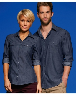 Camicia uomo in tessuto denim