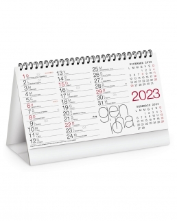 Calendario da tavolo in carta patinata