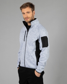 Pile in maglia elasticizzato con zip intera Monviso Man