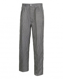 Pantaloni unisex con quadretti fondo dritto