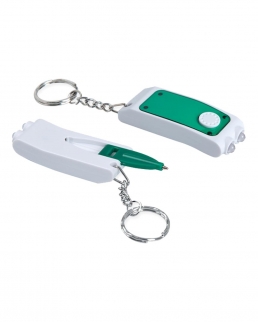 PORTACHIAVI CON 2 LED E PENNA ESTRAIBILE