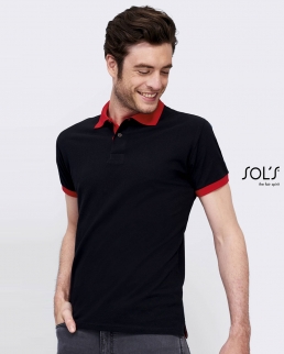 Polo unisex finiture in contrasto