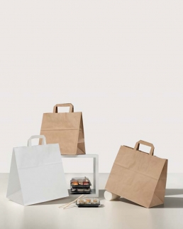 Shopper Take Away 32 Kraft Bianco