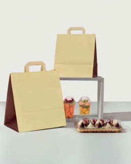 Shopper Take Away Bicolor 27 Kraft Bianco