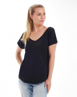 T-shirt donna scollo a V Loose Fit