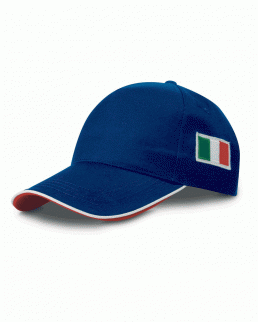 Cappellini 5 pannelli con bandiera italiana laterale