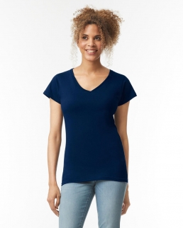 T-shirt donna con scollatura a V Softstyle
