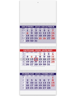 Calendario Trittico a tre spirali