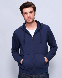 Felpa uomo full zip con cappuccio Spike Men