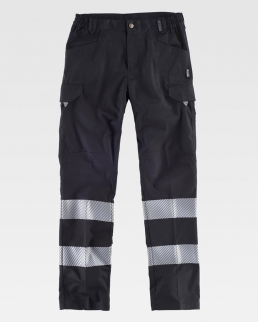Pantalone con bande riflettente segmentate