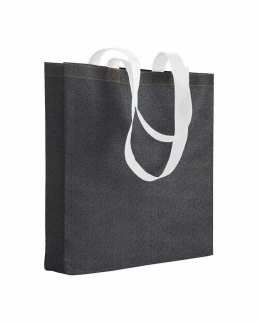 Shopper TNT stampato effetto jeans