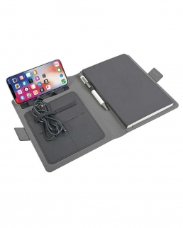 Organizer con wireless charger e quaderno