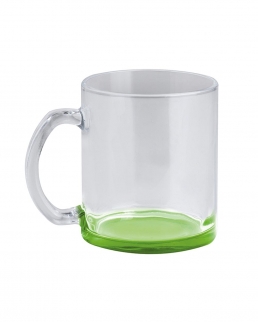 Tazza in vetro con fondo colorato 320 ml