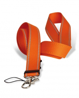 Lanyard catarifrangente vicino al bordo e aggancio per cellulare