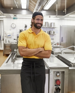 Polo da lavoro in tessuto misto