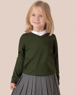 Pullover bambino con scollo a V