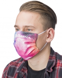 Maschera riutilizzabile con stampa fotografica all-over