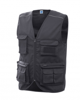 Gilet multitasche con zip Chrome