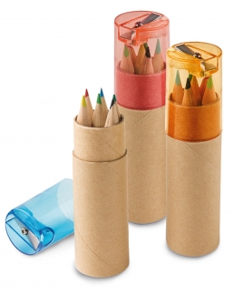 Scatola con 6 matite colorate