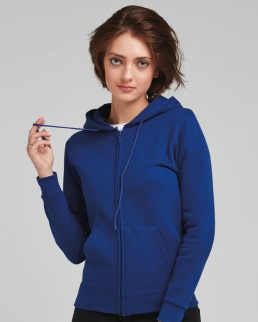 Felpa donna con cappuccio e cerniera