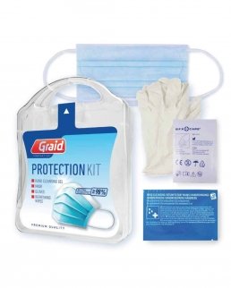 kit protezione con  gel mani