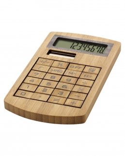 Calcolatrice ecologica in bambù